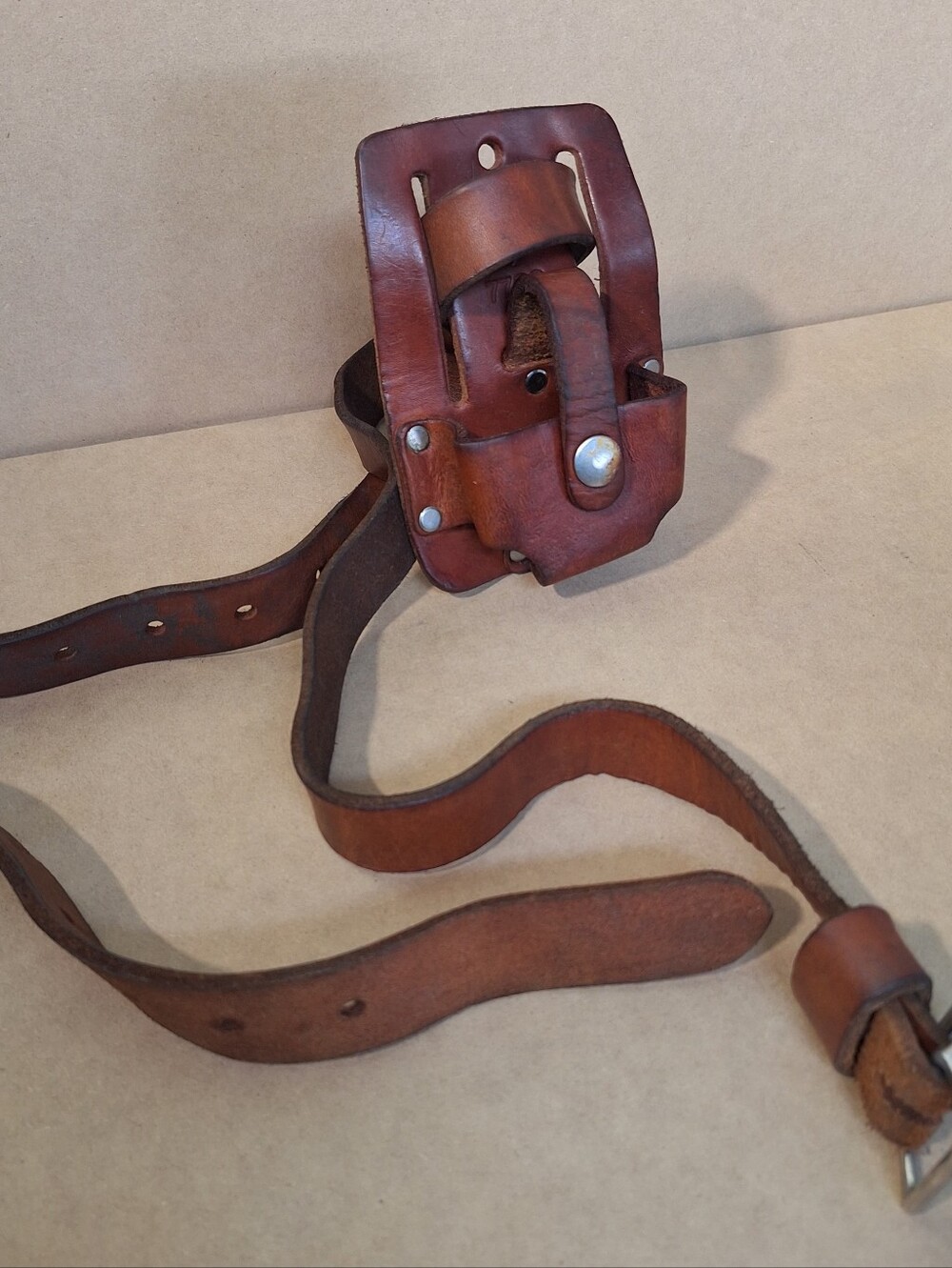 Leather Holster (77CS) Holder For 77 Series Telecom Tone Generators/5201 Belt
